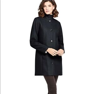 NEW- Women's‎ Fit and Flare Long Wool Coat
